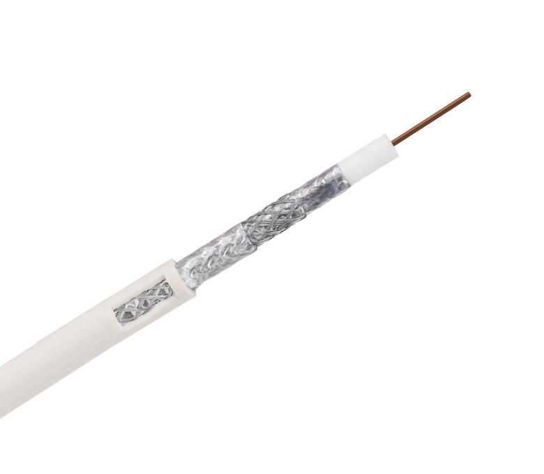 کابل کواکسیال 75 اهم سری RG6QF - چهار محافظ با ژله